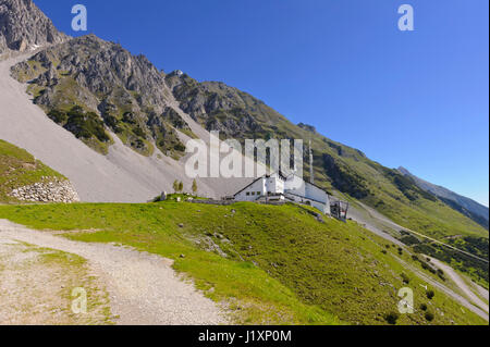 Ein Panorama von der Seegrube Cable Car Station, Innsbruck, Tirol, Österreich Stockfoto