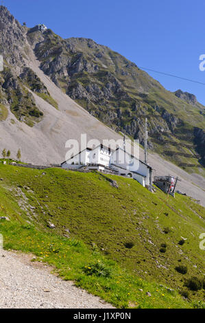 Ein Panorama von der Seegrube Cable Car Station, Innsbruck, Tirol, Österreich Stockfoto