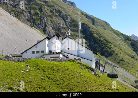 Ein Panorama von der Seegrube Cable Car Station, Innsbruck, Tirol, Österreich Stockfoto