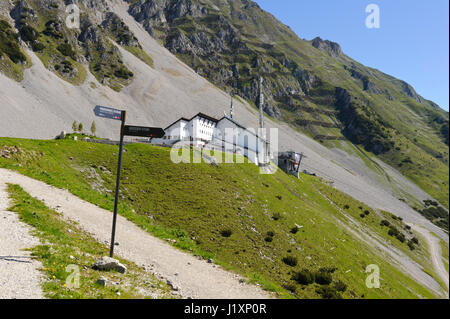 Ein Panorama von der Seegrube Cable Car Station, Innsbruck, Tirol, Österreich Stockfoto