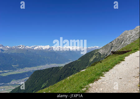 Panorama von der Seegrube Cable Car Station, Innsbruck, Tirol, Österreich Stockfoto