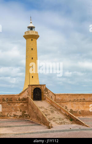 Leuchtturm an der Atlantikküste von Rabat, Marokko Stockfoto