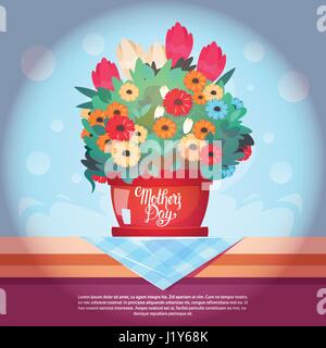 Happy Mother Day, Frühlingsferien Gruß Karte Banner Stock Vektor