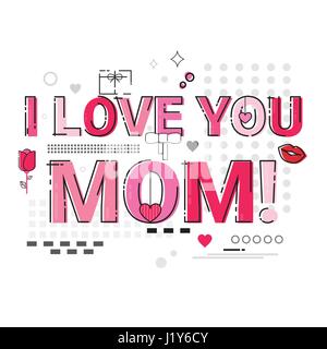 Happy Mother Day, Frühlingsferien Gruß Karte Banner Stock Vektor