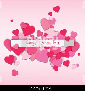 Happy Mother Day, Frühlingsferien Gruß Karte Banner Stock Vektor