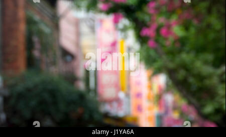 Taipeh, Taiwan - 21. April 2017: Monga, dieser Name Wanhua, der Geburtsort von Taipei City, die älteste Stadt in den Schatten Hut Küche Website Daxi Mund Straße Stockfoto