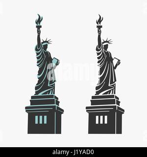 New York Freiheitsstatue Liberty Symbol Vektor Stock Vektor