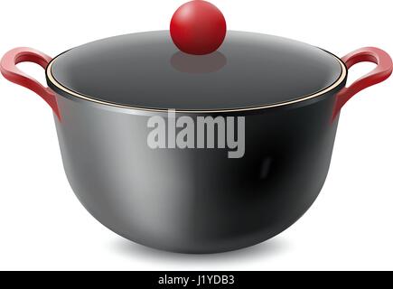 Topf isoliert auf weißem Vektor-illustration Stock Vektor