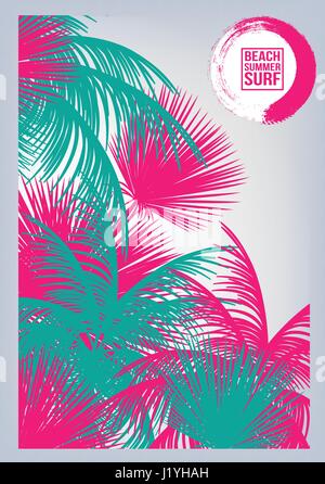 Sommer Strand Party Flyer Vorlage - Vektor-Illustration Stock Vektor