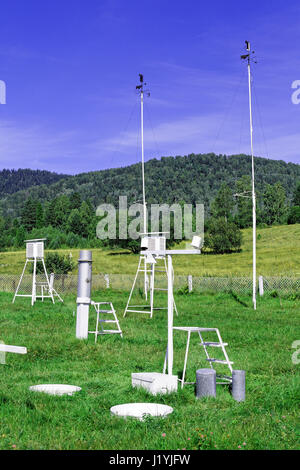 Russland Sibirien. Alte Wetterstation in Gorny Altai Stockfoto