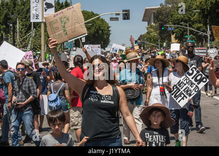 Los Angeles, USA. 22. April 2017. März für die Wissenschaft, die Innenstadt von Los Angeles, Earth Day, 22. April 2017 Credit: Bürger des Planeten/Alamy Live-Nachrichten Stockfoto