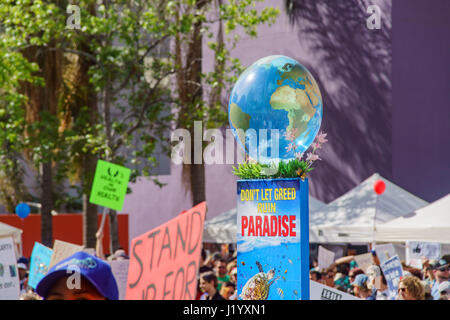 Los Angeles, USA. 22. April 2017. Sonderveranstaltung - Marsch für Wissenschaft LA am 22. April 2017 in Los Angeles, Kalifornien-Credit: Chon Kit Leong/Alamy Live News Stockfoto