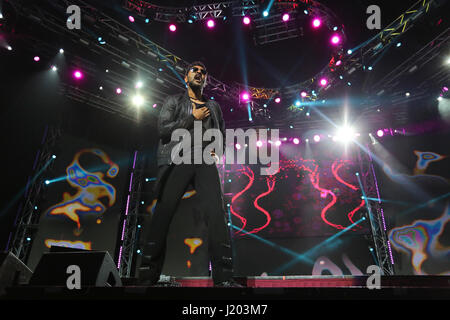 Sydney, NSW, Australien. 22. April 2017. Bollywood-Superstar Prabhu Deva erklingt in der Da-Bangg Tour bei der Qudos Bank Arena Credit: Christopher Khoury/Australier / Presse/ZUMA Draht/Alamy Live News Stockfoto