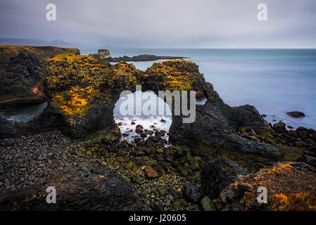 Gatklettur - Island Stockfoto