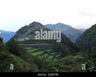 Peru, Pisac (Pisac) - Inka-Ruinen im Heiligen Tal in den peruanischen Anden, Cusco - Peru Stockfoto