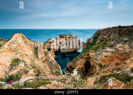 Naturdenkmal der Ponta da Piedade in Lagos, Algarve, Portugal Stockfoto