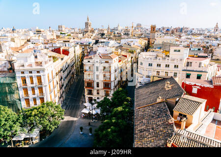 VALENCIA, Spanien - 1. August 2016: Panorama Luftaufnahme der Stadt Valencia In Spanien. Stockfoto