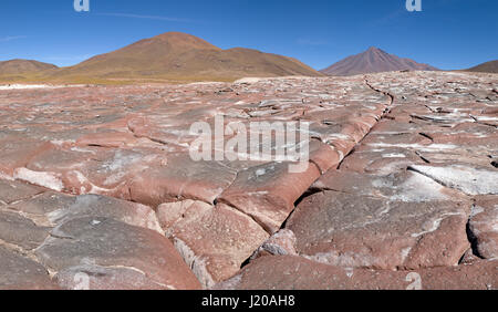 Roten Felsen - Piedras Rojas Bestandteil der Laguna Salar talarer auch bekannt als Salar de Aguas Calientes III Stockfoto