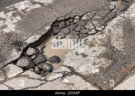 Großen Schlagloch in Montreal, Kanada. Stockfoto