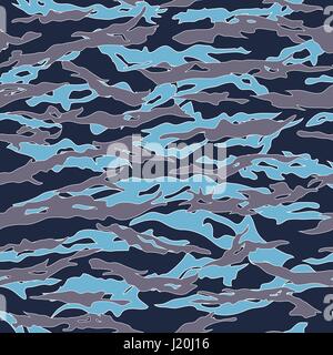 Marines Tiger Streifen nahtlose Tarnmuster Stock Vektor