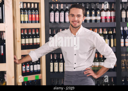 Somellier Wein Business Alkohol trinken Store-Konzept Stockfoto