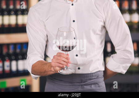 Somellier Wein Business Alkohol trinken Store-Konzept Stockfoto