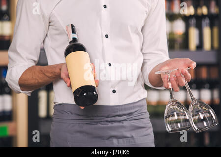 Somellier Wein Business Alkohol trinken Store-Konzept Stockfoto