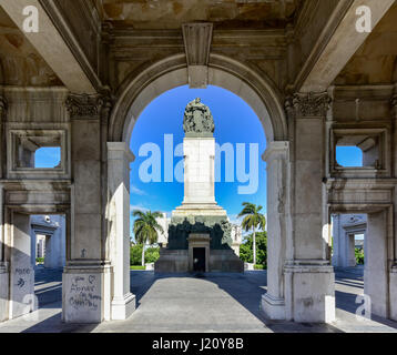 Jose Miguel Gomez Monument Avenue der Präsidenten. Er war ein kubanischer wer einer der Führer der Rebellen in den kubanischen Unabhängigkeitskrieg war Stockfoto