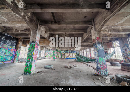 Verlassenen alten Fabrikgebäude Stockfoto