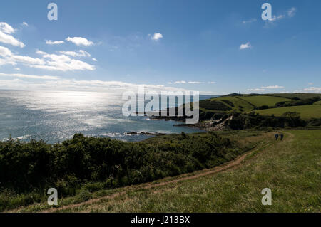 Der Heiligen Weg Küsten-Wanderweg ist eine uralte 27 Meile Strecke von Padstow in North Cornwall, Fowey in Süd Cornwall, Großbritannien.   Frühe christliche tra Stockfoto