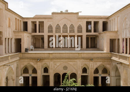 Abbasi traditionelle historische Haus bauen im späten 18. Jahrhundert in Kashan, Provinz Isfahan, Iran. Stockfoto