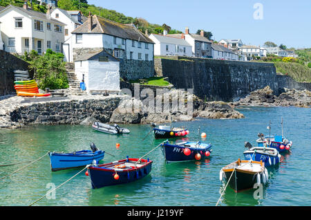 den Fang von Coverack auf der Lizard Halbinsel in Cornwall, England, uk. Stockfoto