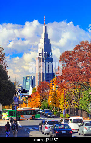 NTT Docomo Yoyogi Gebäude Ansicht von Meiji Jingu Gaien Shibuya Tokio Japan Stockfoto