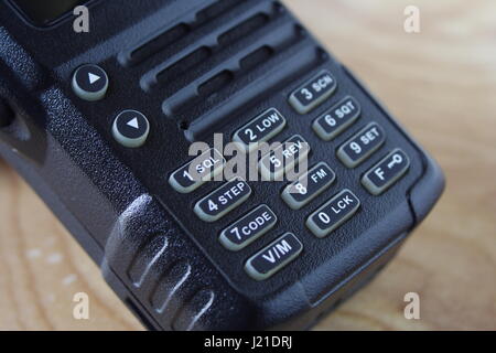 Walkie Talkie Hand Held Tastatur Stockfoto