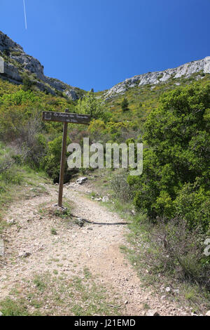 Wandern rund um Garlaban in der Nähe von Marseille Stockfoto