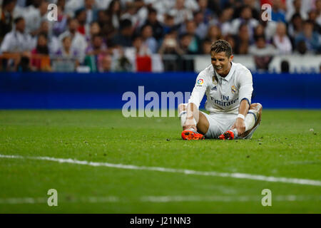 Cristiano Ronaldo Dos Santos (7) Real Madrids Spieler. La Liga zwischen Real Madrid Vs FC Barcelona im Santiago Bernabeu Stadion in Madrid, Spanien, 23. April 2017. Stockfoto