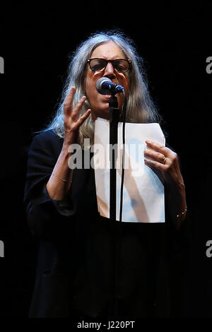 Turin, Italien, 27.07.2015. Patti Smith trat beim Blumen-Festival in Collegno (Turin) mit Songs auf seinen Alben "Pferde" Foto: Cronos/Daniela Parra Saiani Stockfoto