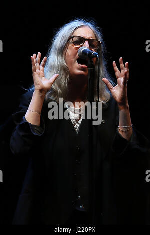 Turin, Italien, 27.07.2015. Patti Smith trat beim Blumen-Festival in Collegno (Turin) mit Songs auf seinen Alben "Pferde" Foto: Cronos/Daniela Parra Saiani Stockfoto