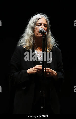 Turin, Italien, 27.07.2015. Patti Smith trat beim Blumen-Festival in Collegno (Turin) mit Songs auf seinen Alben "Pferde" Foto: Cronos/Daniela Parra Saiani Stockfoto