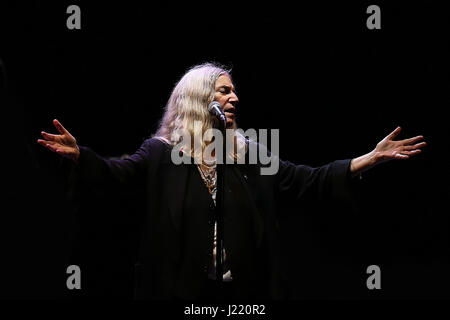 Turin, Italien, 27.07.2015. Patti Smith trat beim Blumen-Festival in Collegno (Turin) mit Songs auf seinen Alben "Pferde" Foto: Cronos/Daniela Parra Saiani Stockfoto