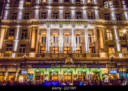 Ihr Majestys Theater in London Stockfoto