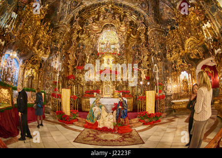 Weihnachten, Krippe in San Jose Kapelle, Sevilla, Andalusien, Spanien, Europa Stockfoto
