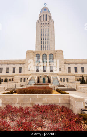 Lincoln, Nebraska - State Capitol Building. Lincoln, Nebraska, USA. Stockfoto