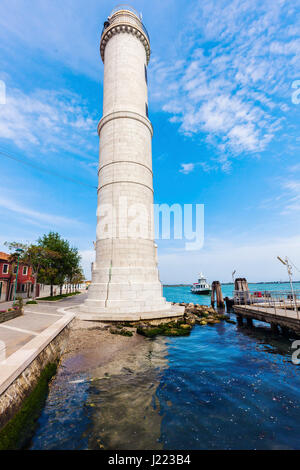 Leuchtturm auf der Insel Murano bei Venedig. Venedig, Veneto, Italien. Stockfoto