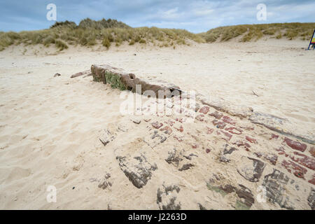 Die Überreste der alten Formby Rettungsstation 1776 bis 1918 Stockfoto