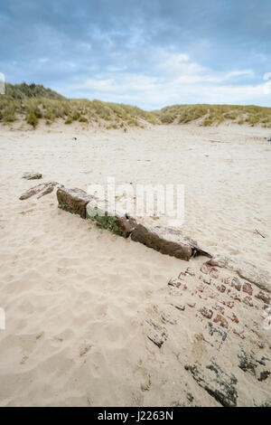 Die Überreste der alten Formby Rettungsstation 1776 bis 1918 Stockfoto