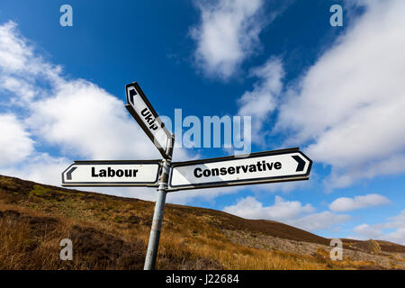 UK anstehenden Parlamentswahlen Parteien beteiligten Wahl Parteien UK politische Parteien Labour konservative Partei Ukip Lib Dem BNP Grüns UK GB Stockfoto