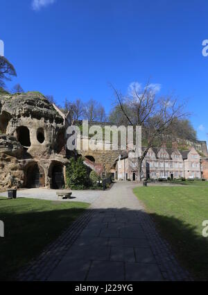 Höhlen und Museum of Nottingham Leben Nottingham UK April 2017 Stockfoto