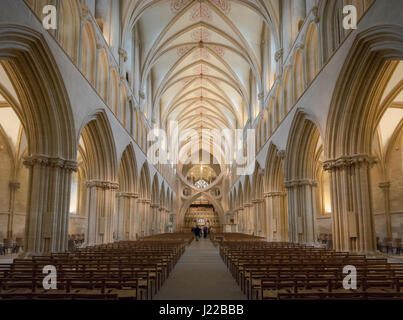 Brunnen-Kathedrale in Somerset Stockfoto