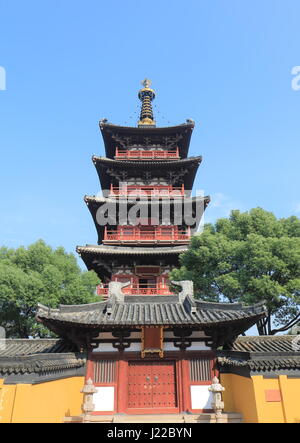 Hanshan Tempel in Suzhou China. Hanshan Tempel wird geglaubt, um während der Tianjian Ära 4. Jahrhundert gegründet worden sein. Stockfoto